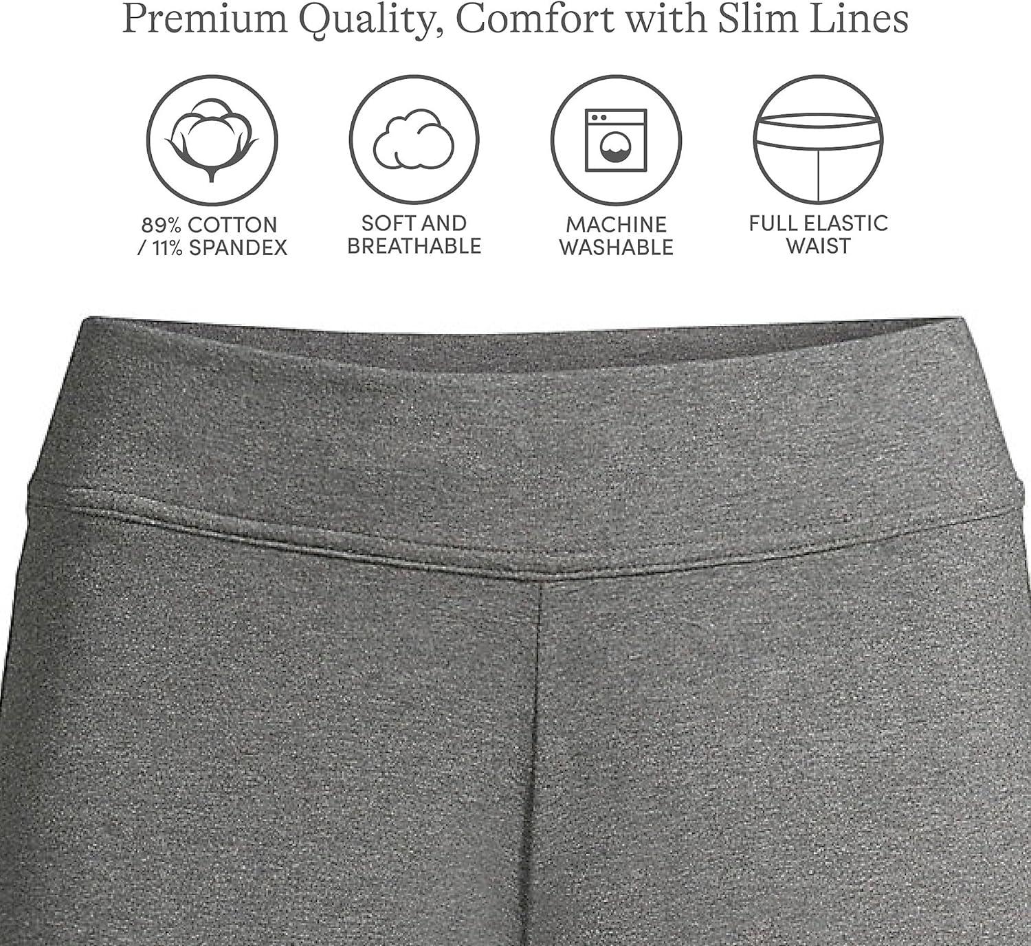 imageLands End Womens Starfish Mid Rise Slim Leg PantsCharcoal Heather