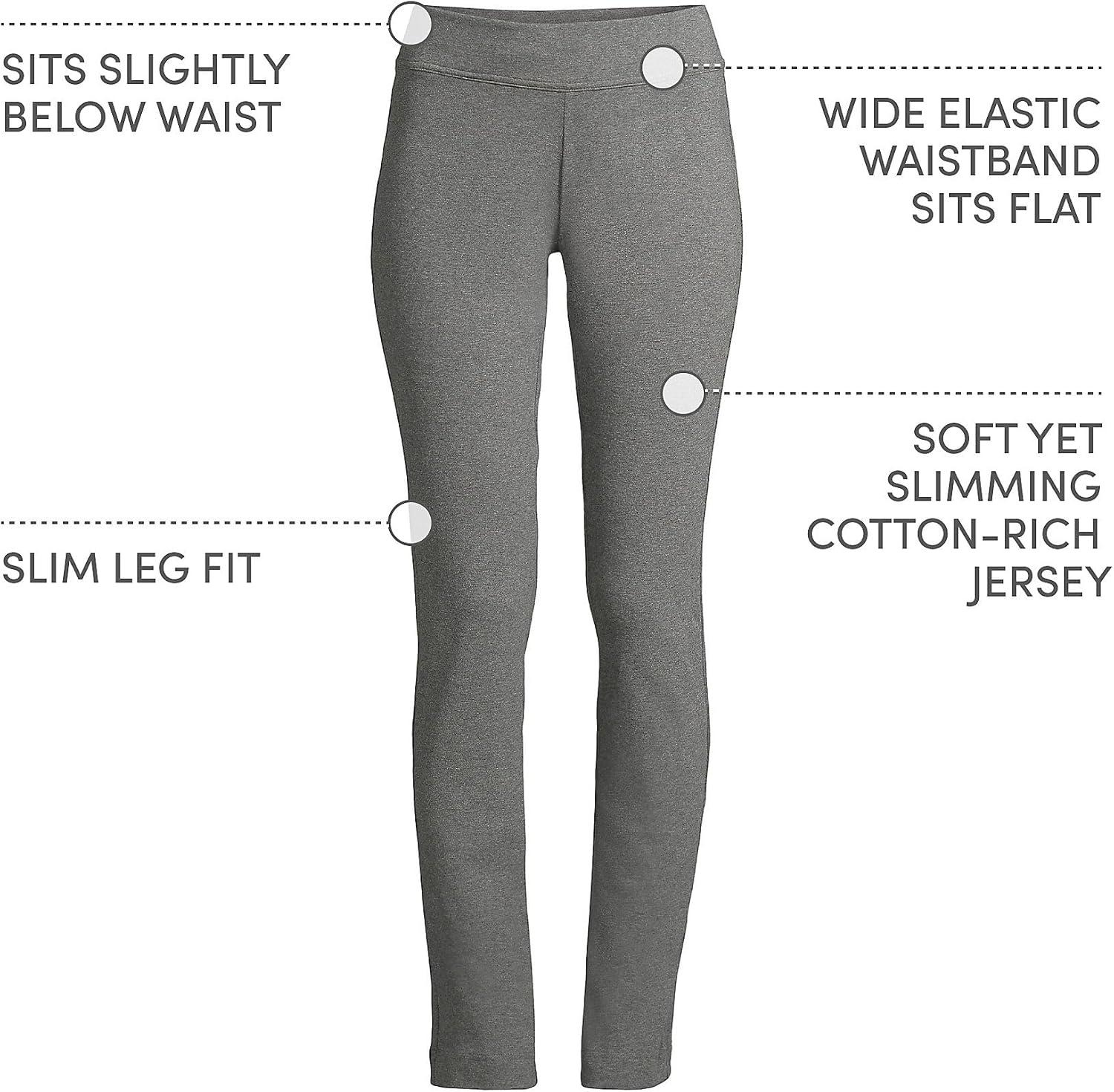 imageLands End Womens Starfish Mid Rise Slim Leg PantsCharcoal Heather