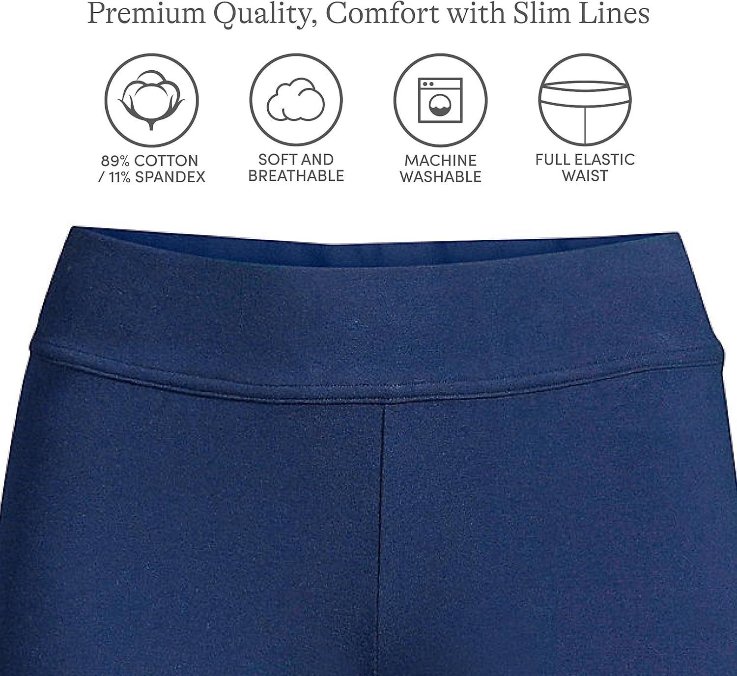 imageLands End Womens Starfish Mid Rise Slim Leg PantsDeep Sea Navy