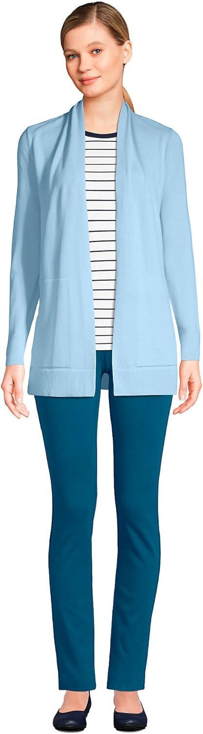 imageLands End Womens Starfish Mid Rise Slim Leg PantsEvening Blue