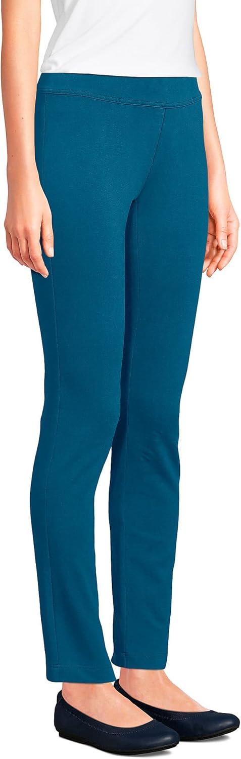 imageLands End Womens Starfish Mid Rise Slim Leg PantsEvening Blue