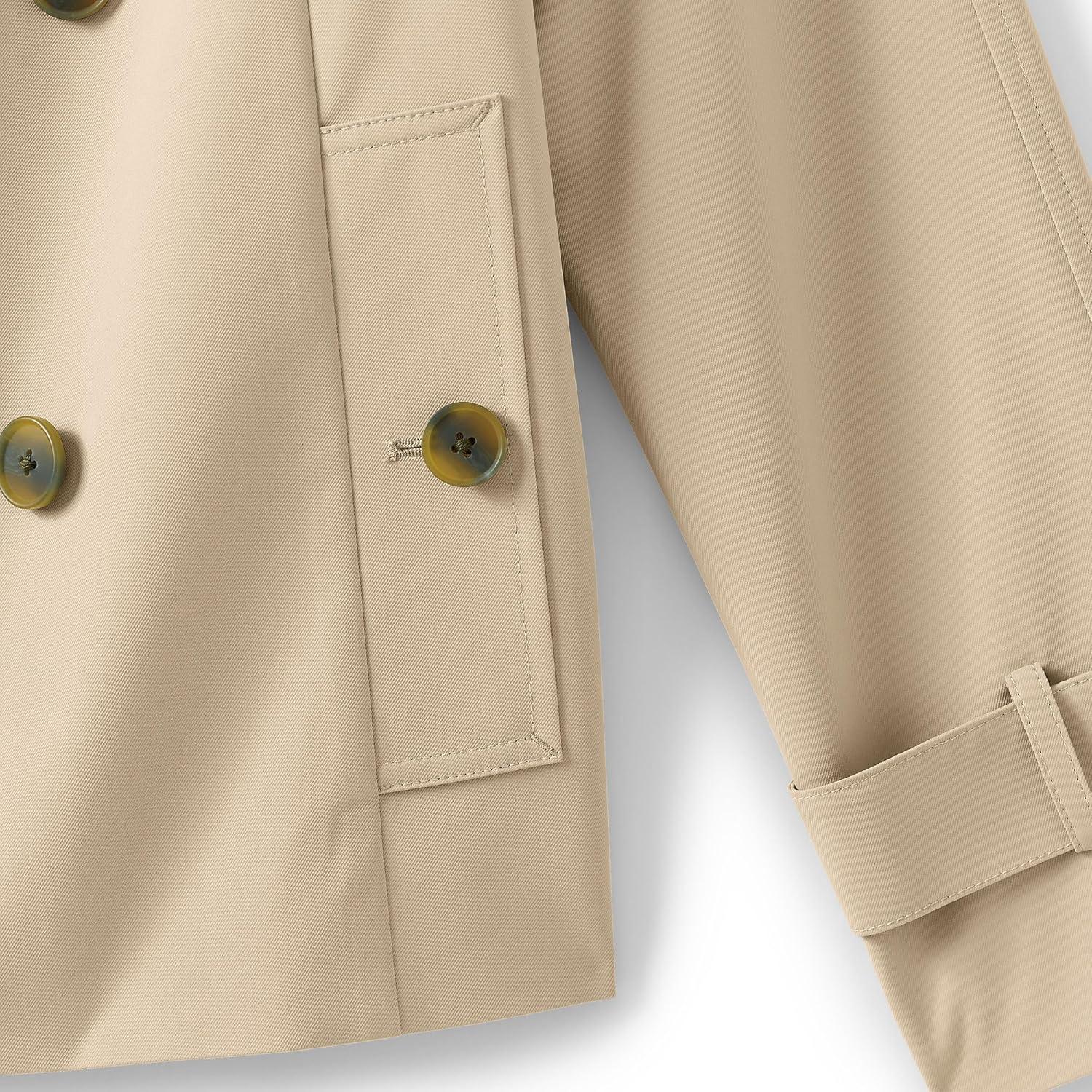 imageLands End Womens Trench Rain JacketChampagne