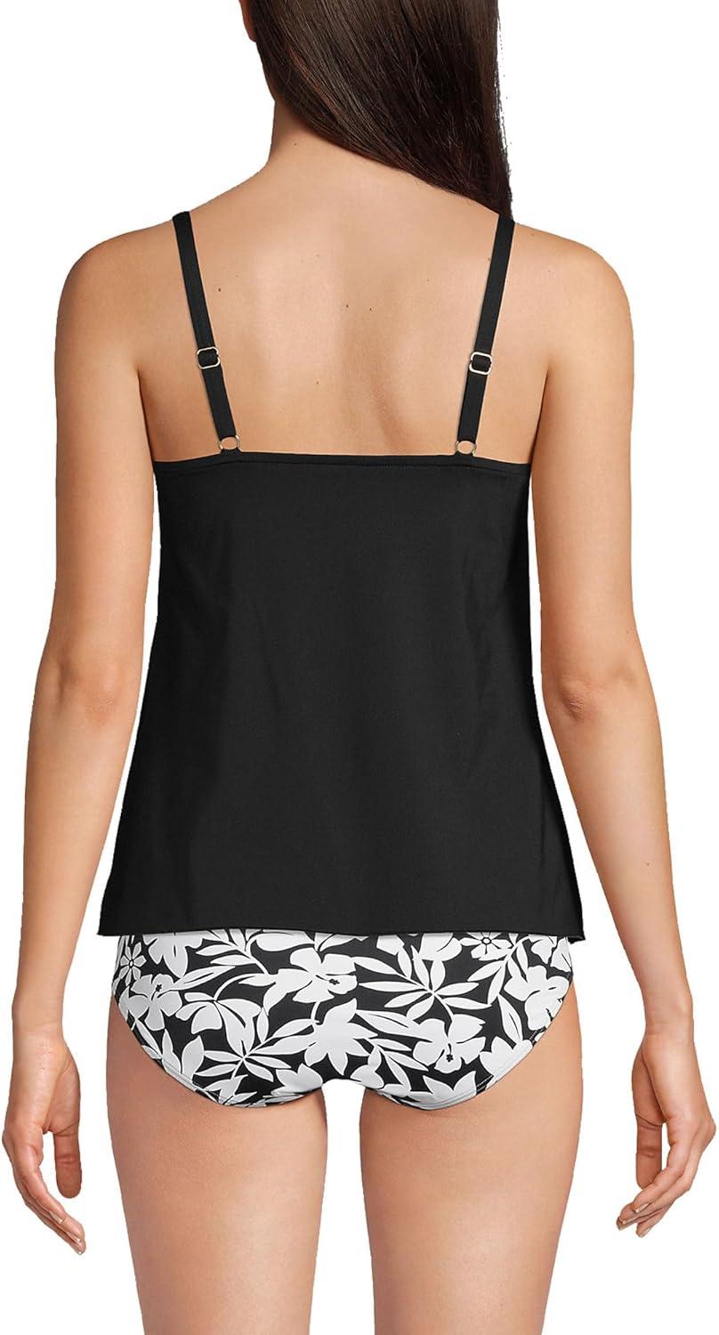 imageLands End Womens Tulip Hem Tankini TopBlack