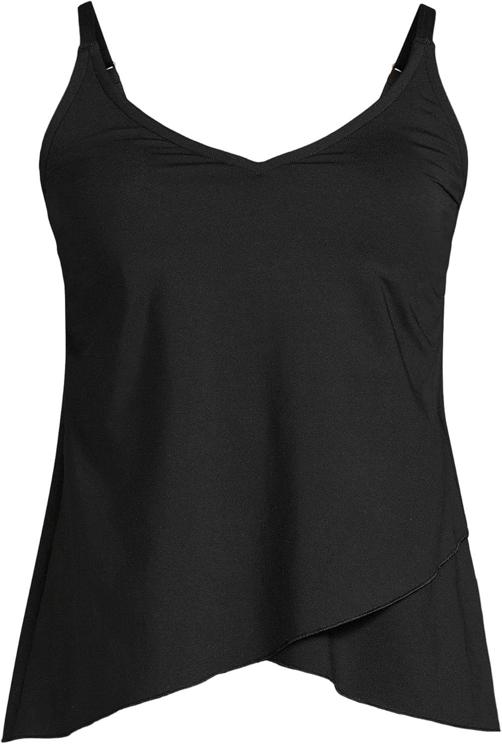 imageLands End Womens Tulip Hem Tankini TopBlack