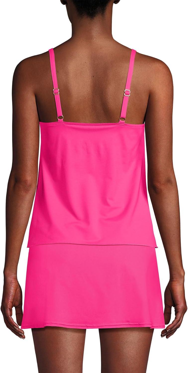 imageLands End Womens Tulip Hem Tankini TopPrism Pink