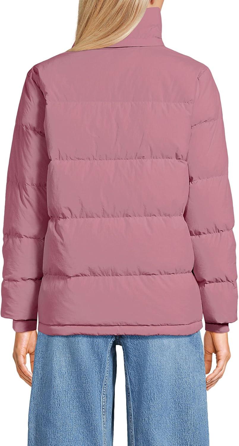 imageLands End Womens Wide Channel 600 Down Puffer JacketSoft English Rose