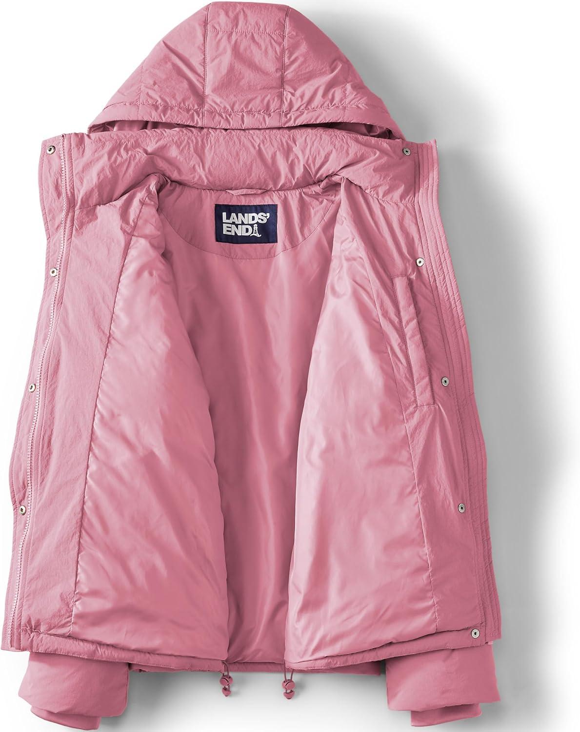 imageLands End Womens Wide Channel 600 Down Puffer JacketSoft English Rose