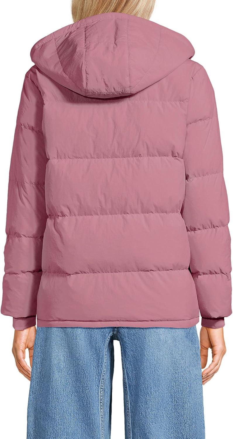 imageLands End Womens Wide Channel 600 Down Puffer JacketSoft English Rose