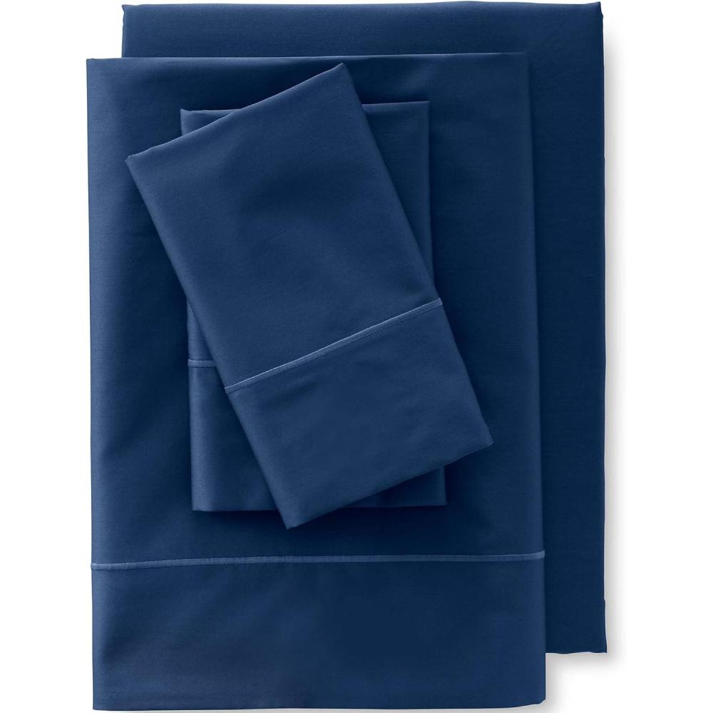imageLands End 400 NI Sheet Set Deep Sea Navy TwinDeep Sea Navy