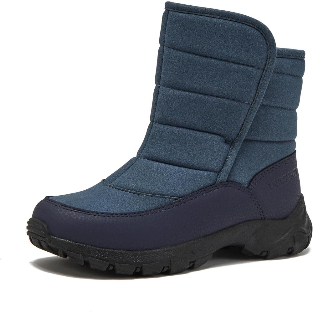 imageLands End Expedition Warmest Waterproof No Tie Kids Snow Boots for Boys and Girls  Insulated Winter Fleece Lined Snow Boots Size 11 to 7 Little and Big Kid ShoesMedium Blue