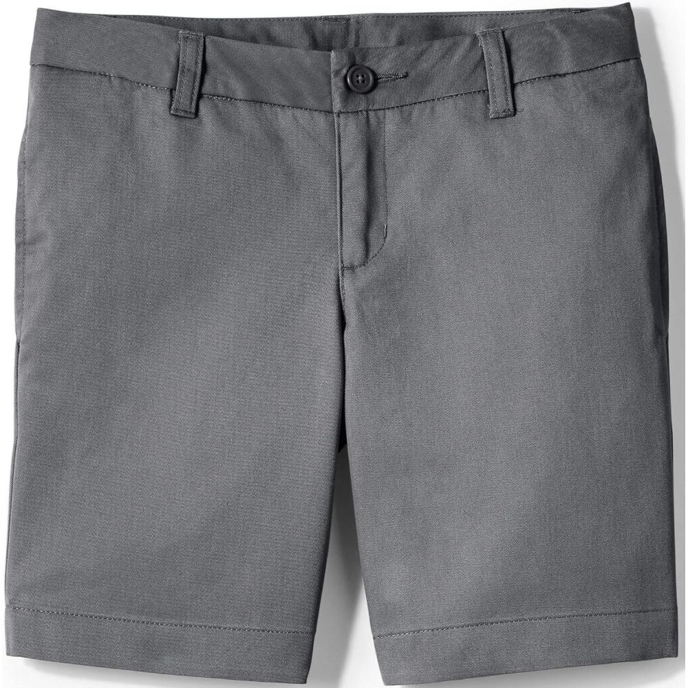 imageLands End Girls Plain Front Blend Chino ShortsArctic Gray
