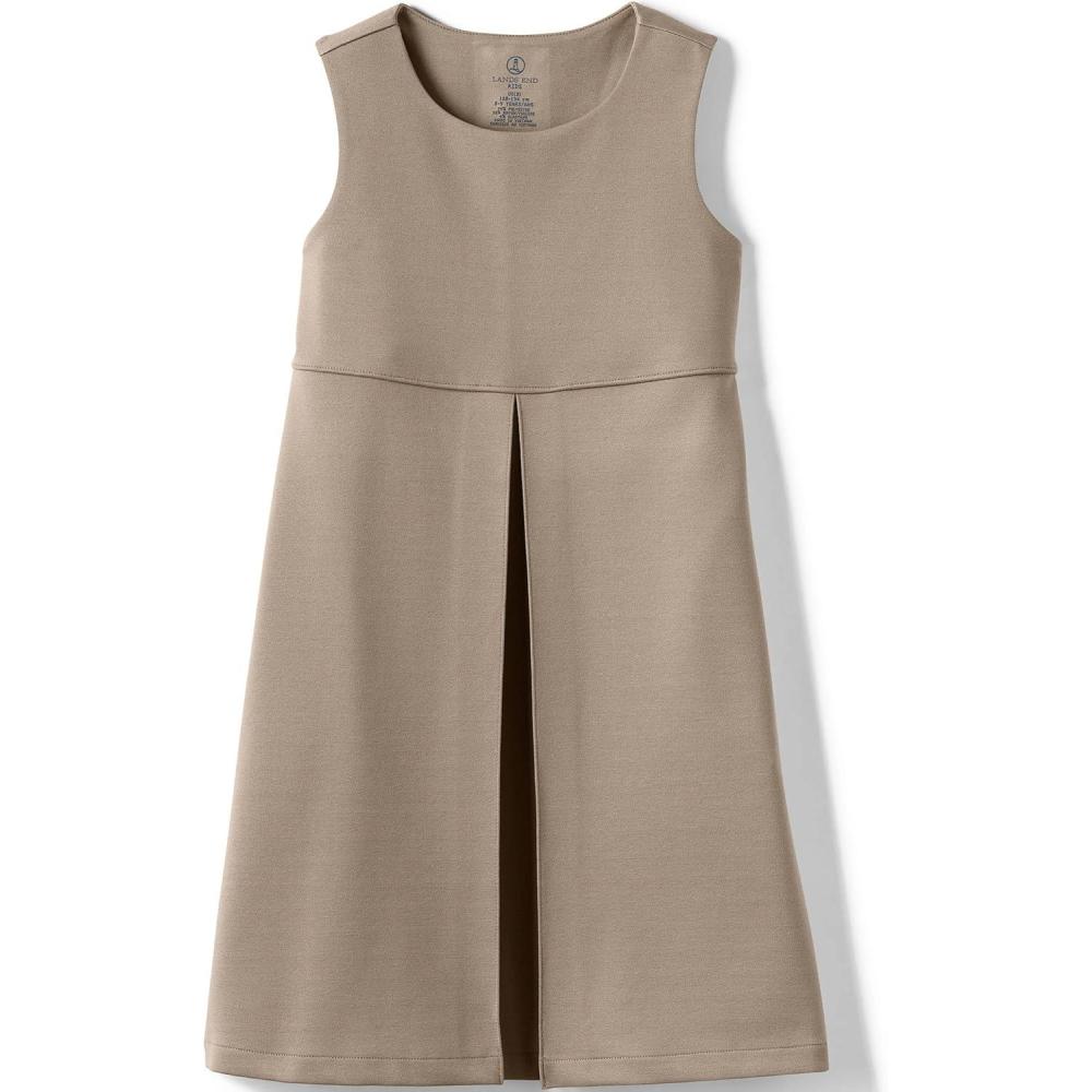 imageLands End Girls Ponte Pleat JumperKhaki