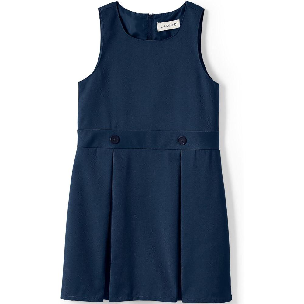 imageLands End Girls Uniform Plaid JumperAcademic Classic Navy