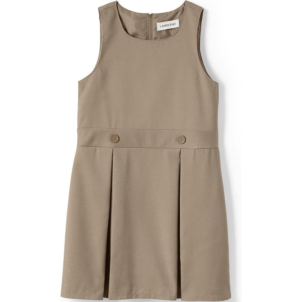 imageLands End Girls Uniform Plaid JumperKhaki