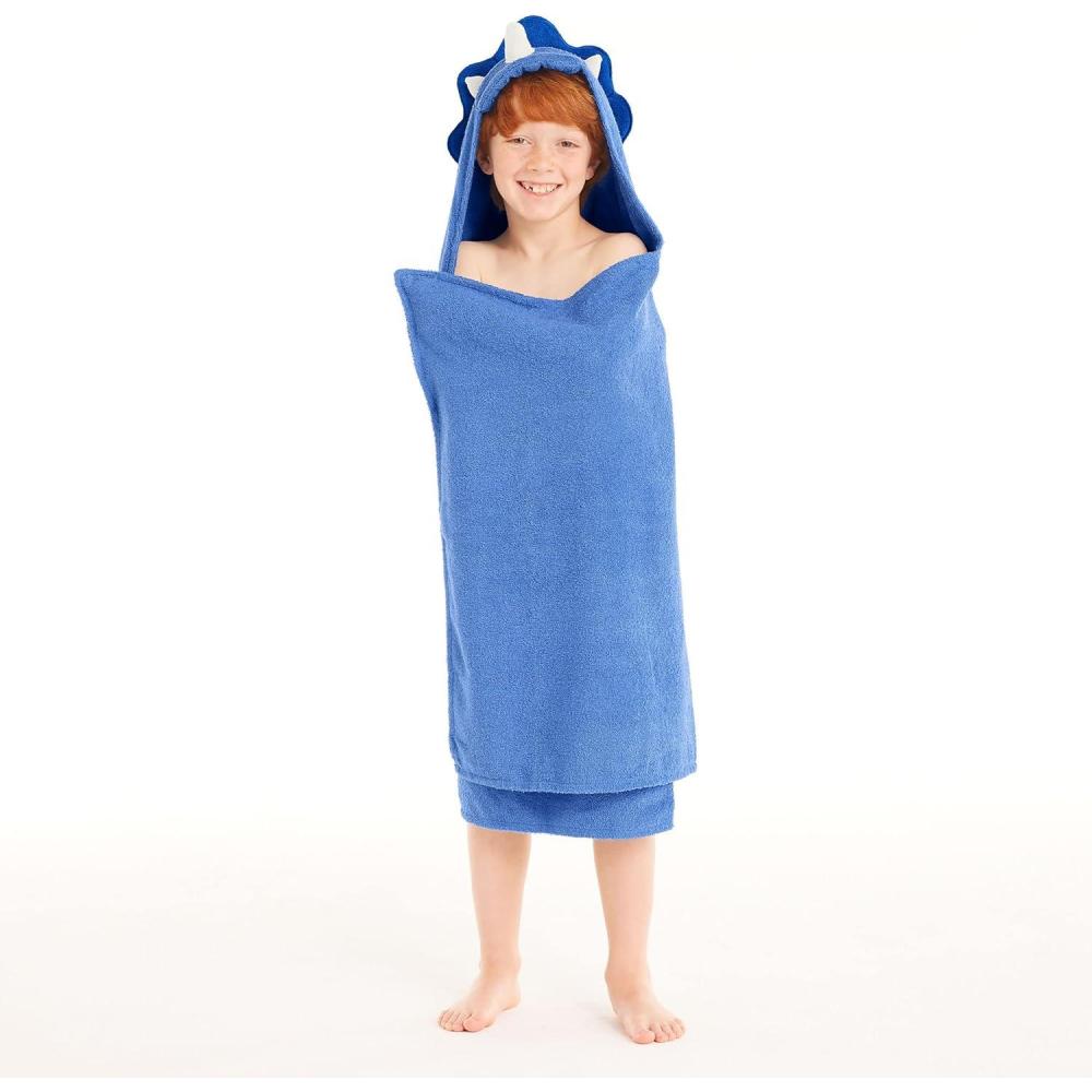 imageLands End Kid Hooded Towel Giraffe 27quot x 50quotTriceratops