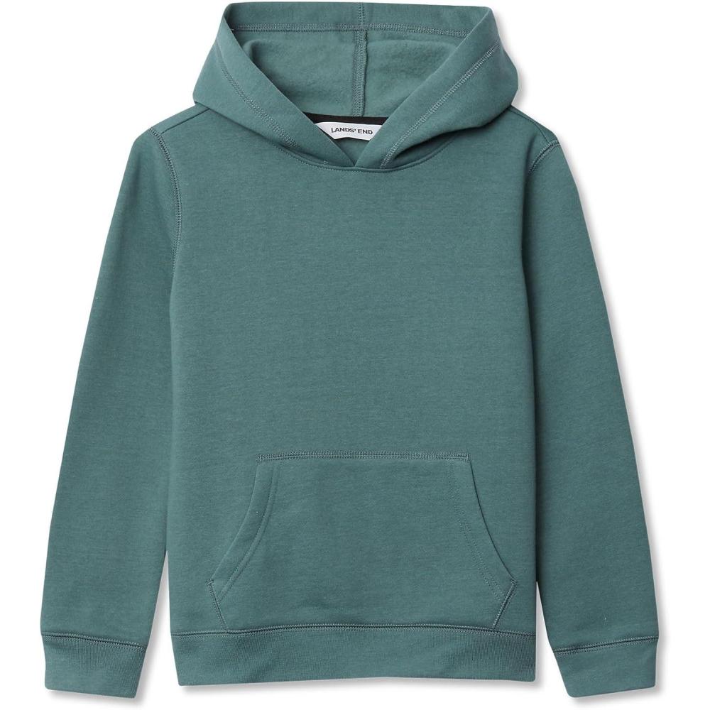 imageLands End Kids Fleece Pullover HoodieDark Forest Green