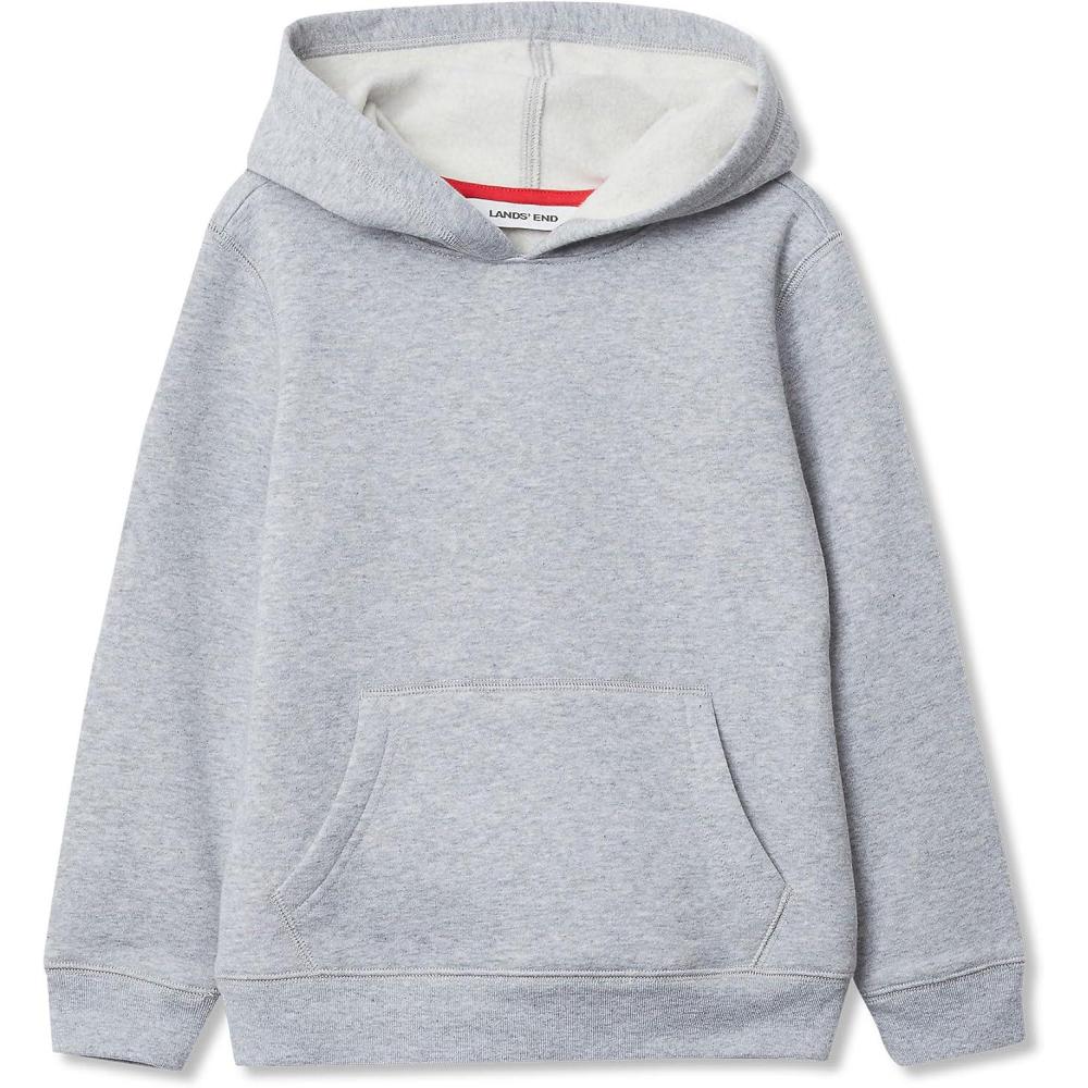 imageLands End Kids Fleece Pullover HoodieGray Heather