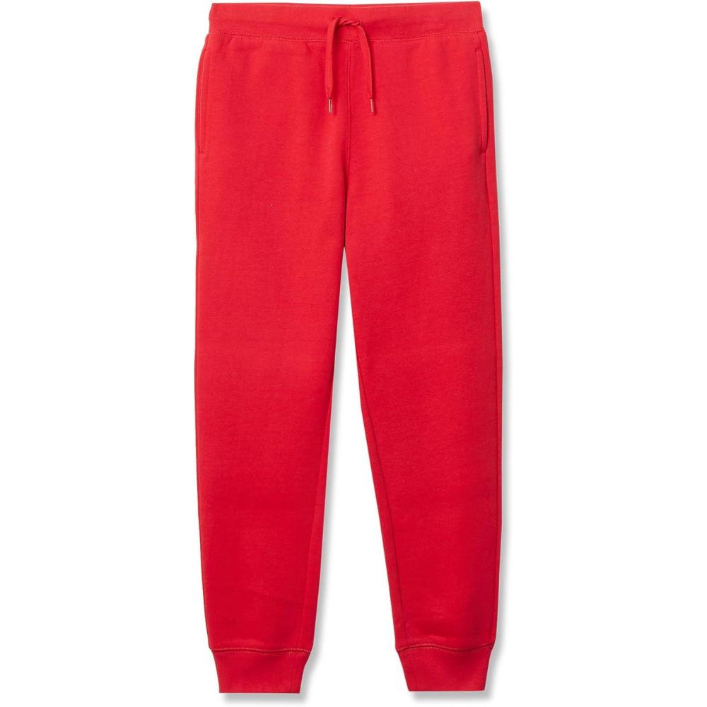 imageLands End Kids Iron Knee Fleece Jogger SweatpantsLychee Red