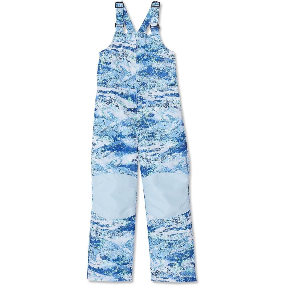 imageLands End Kids Iron Knee Insulated Winter Snow BibsBlue Arctic Mountain