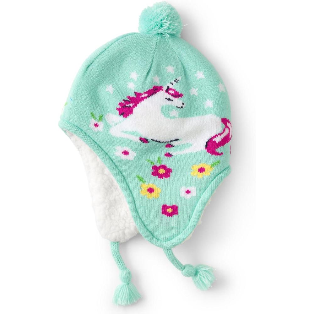 imageLands End Kids Peruvian HatClearwater Blue Unicorn