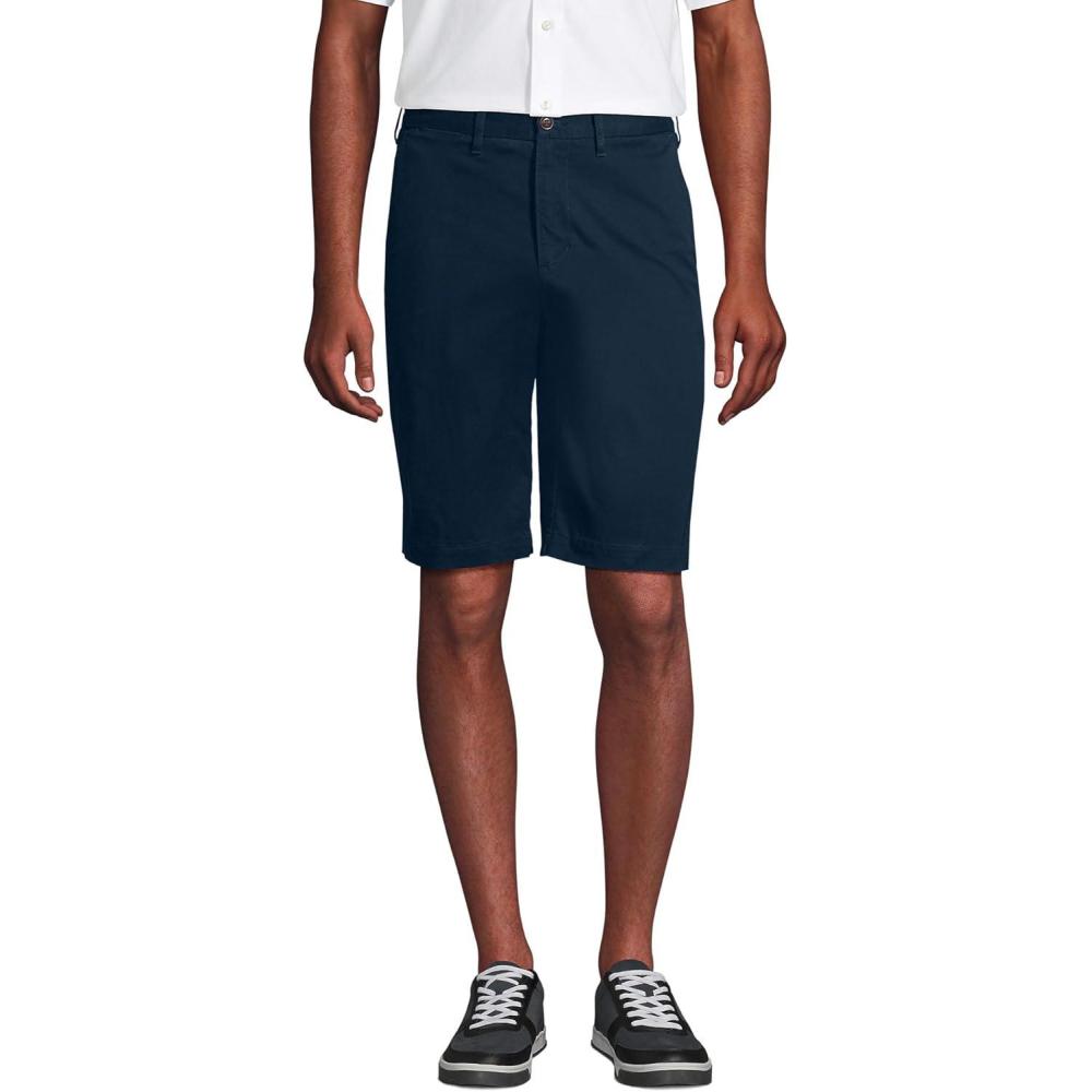 imageLands End Mens 11quot Traditional Fit Comfort First Stretch Chino ShortsRadiant Navy