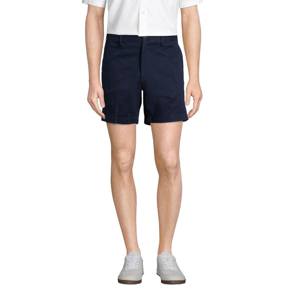 imageLands End Mens Comfort Waist 6quot No Iron Chino ShortsRadiant Navy