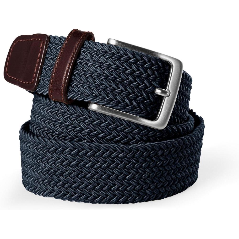imageLands End Mens Elastic Braid BeltRadiant Navy
