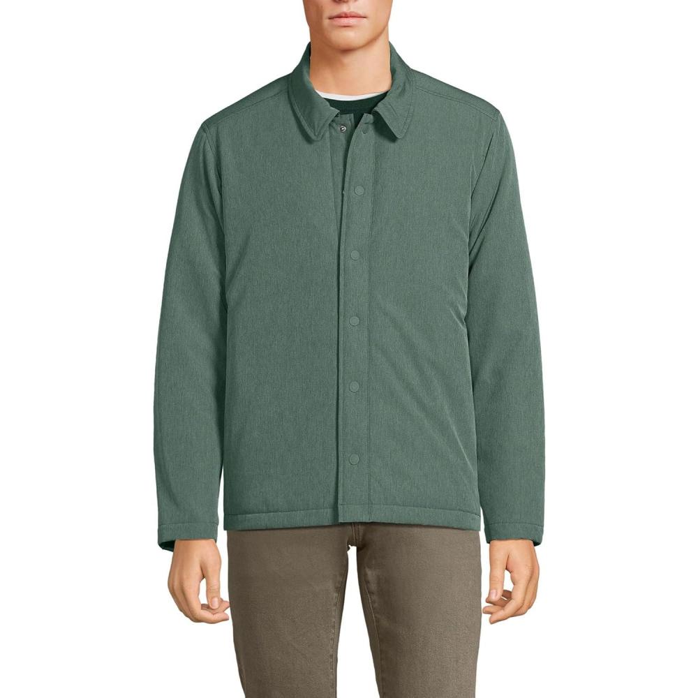 imageLands End Mens Insulated Commuter Shirt JacketEvening Forest
