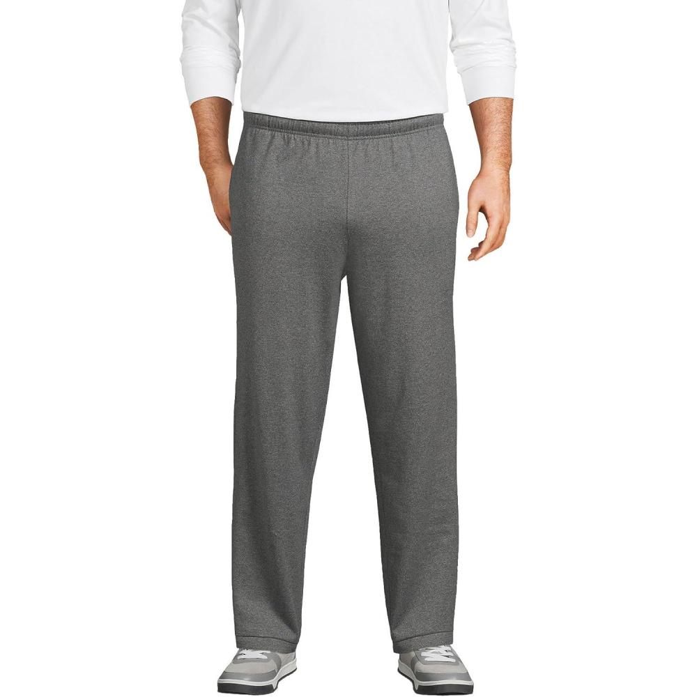 imageLands End Mens Jersey Knit PantCharcoal Heather