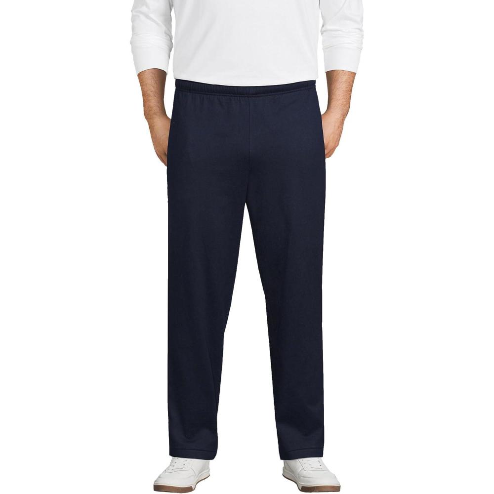 imageLands End Mens Jersey Knit PantRadiant Navy