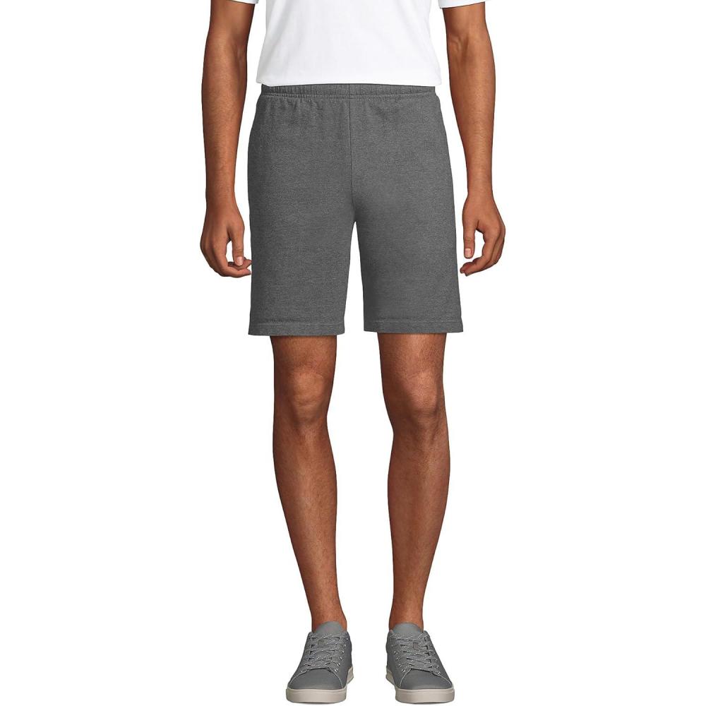 imageLands End Mens Jersey Knit ShortCharcoal Heather