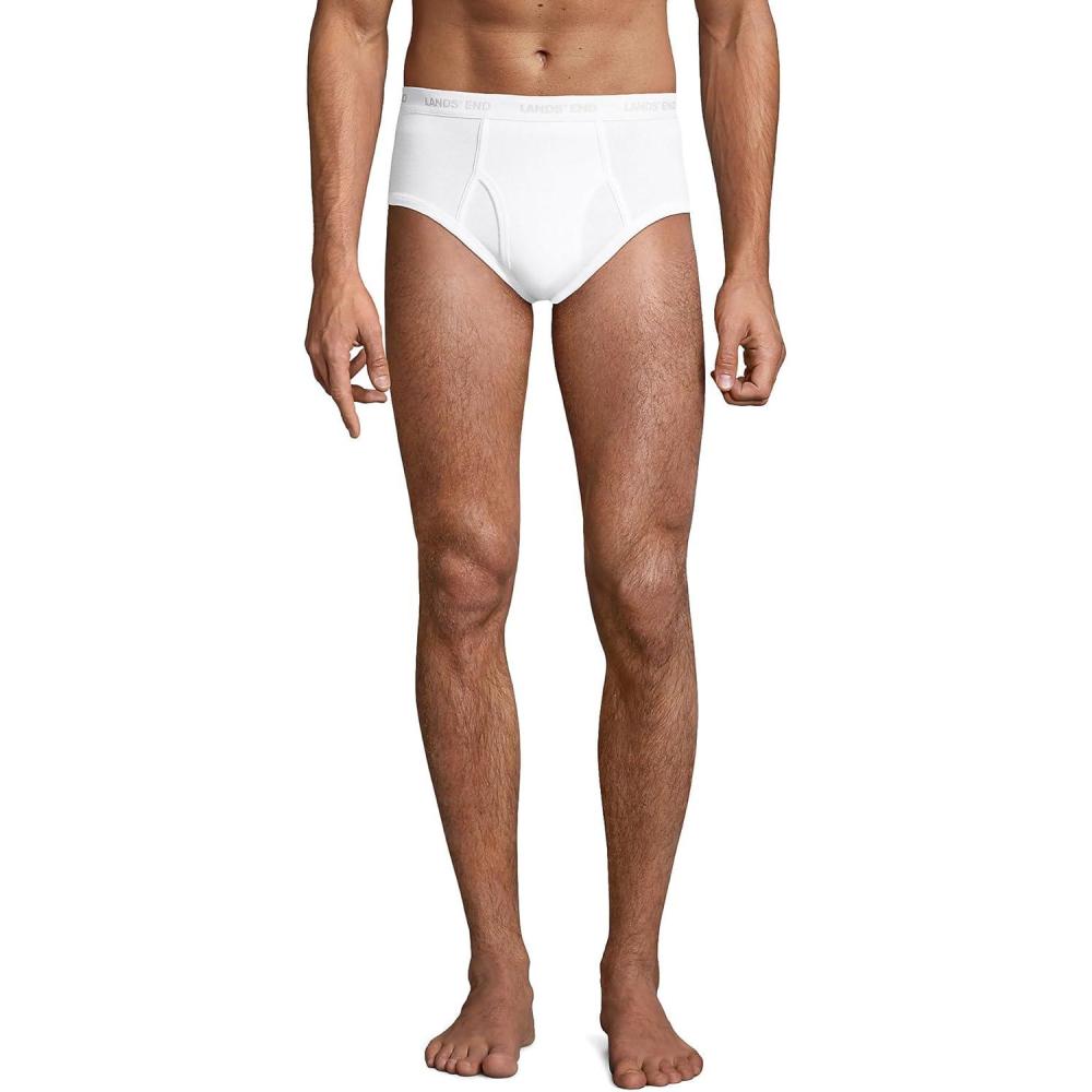 imageLands End Mens Knit Briefs 3 PackWhite