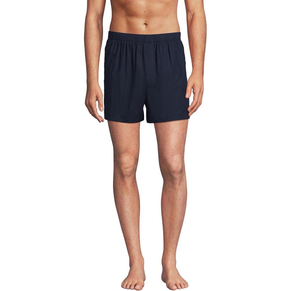 imageLands End Mens Poplin Boxers 3packRadiant Navy