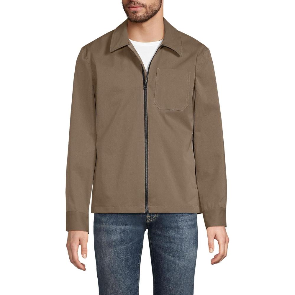 imageLands End Mens Squall Mac Rain JacketVintage Taupe