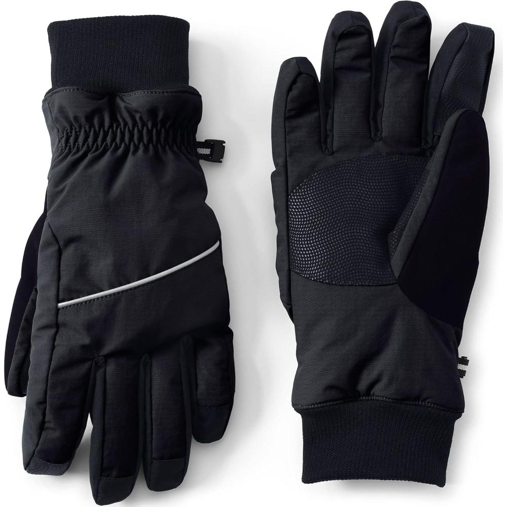 imageLands End Mens Squall Waterproof GlovesBlack