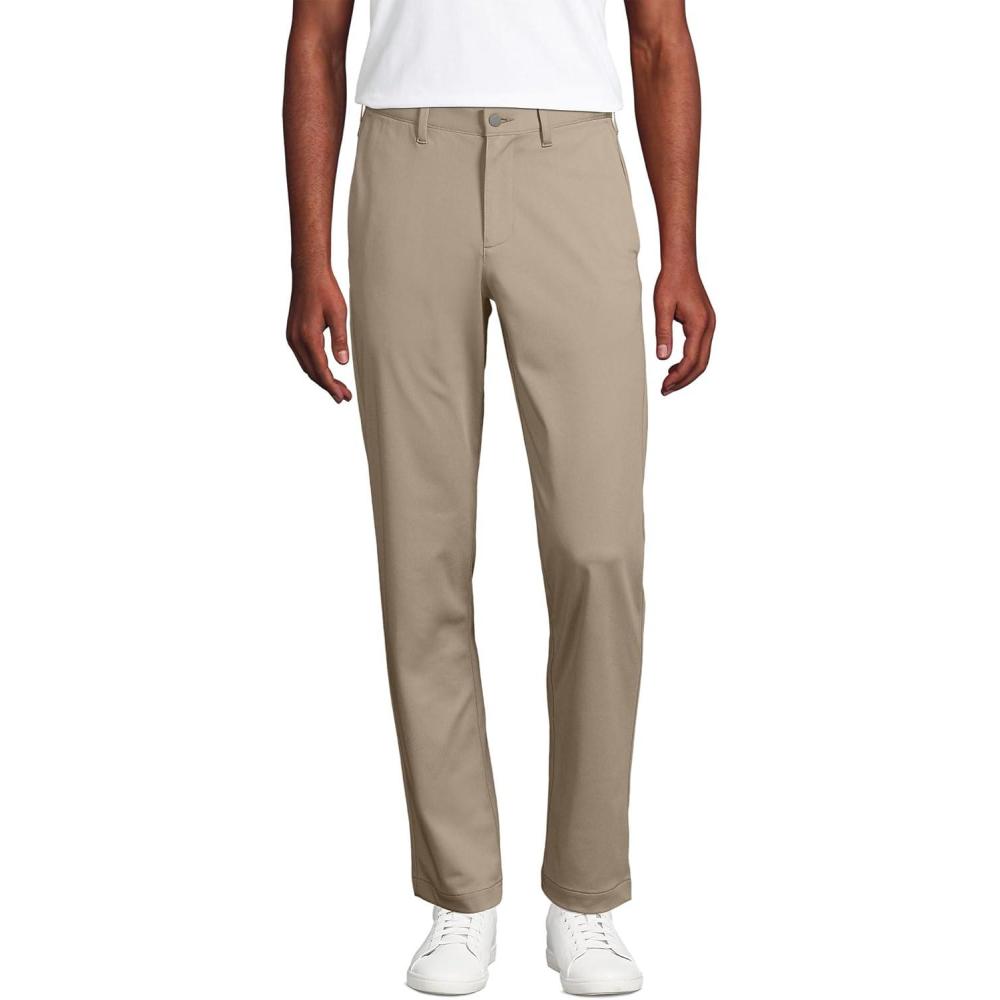 imageLands End Mens Traditional Fit Flex Performance Stretch Golf PantsKhaki
