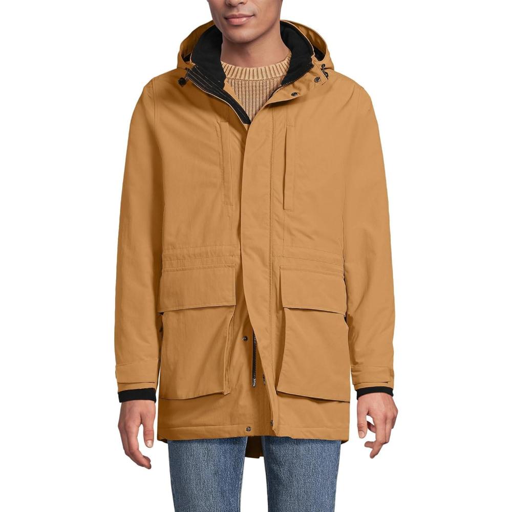 imageLands End Mens Waterproof Squall ParkaCanyon Camel
