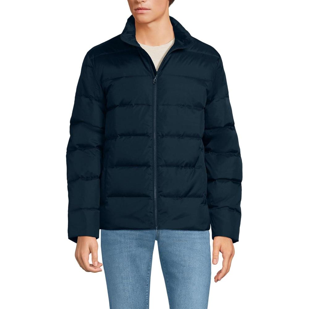 imageLands End Mens Wide Channel 600 Down Puffer JacketRadiant Navy