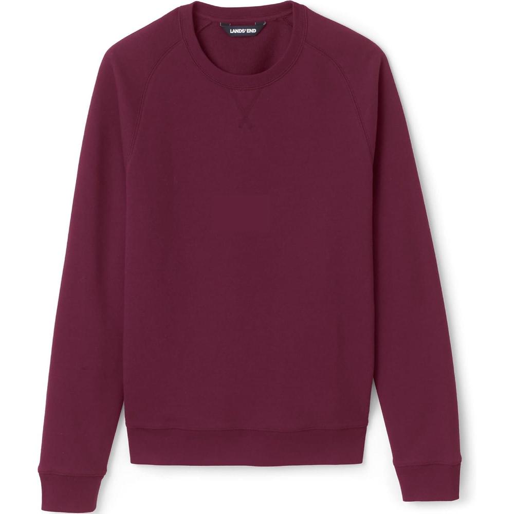 imageLands End School Uniform Adult Long Sleeve Crewneck SweatshirtBurgundy