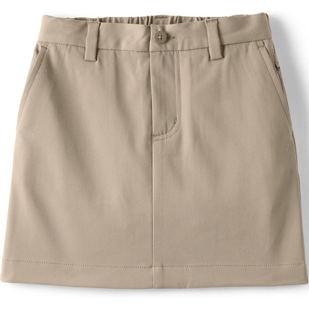 imageLands End School Uniform Girls Active Chino Skort Top of The KneeKhaki