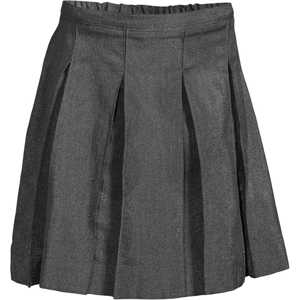 imageLands End School Uniform Girls Solid Box Pleat Skirt Below The KneeAcademic Gray