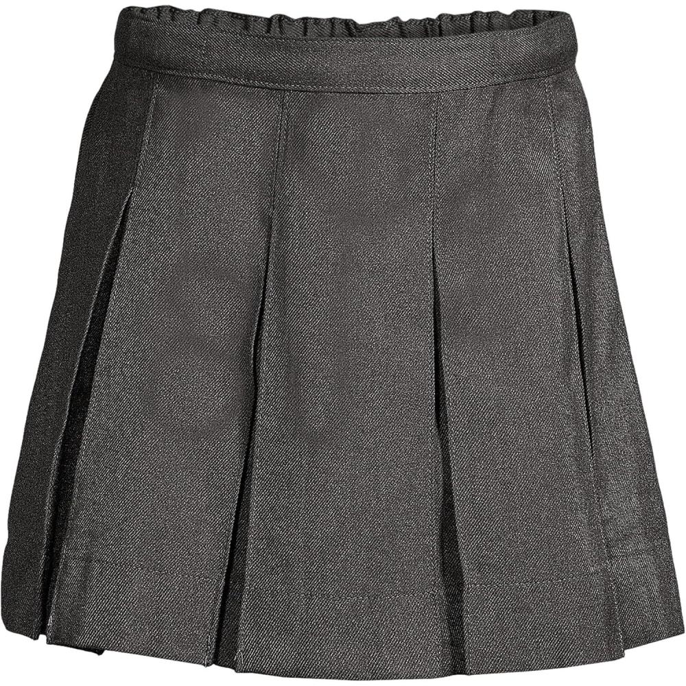 imageLands End School Uniform Girls Solid Box Pleat Skirt Top of KneeAcademic Gray