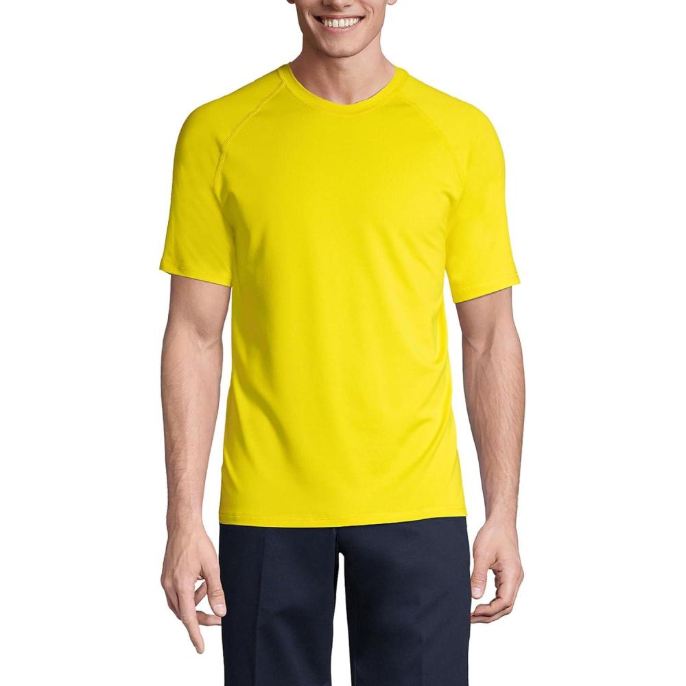 imageLands End School Uniform Mens Short Sleeve Active TeeVibrant Sun