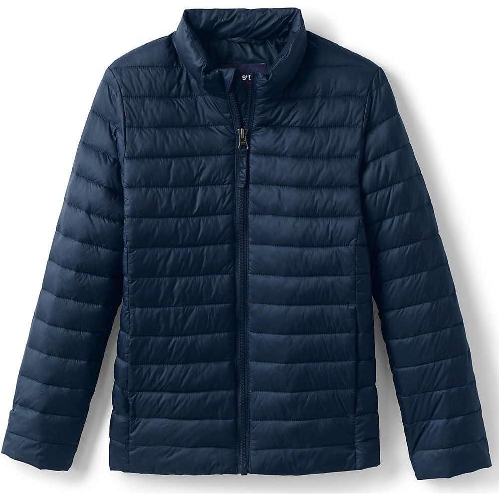 imageLands End School Uniform Mens ThermoPlume JacketClassic Navy