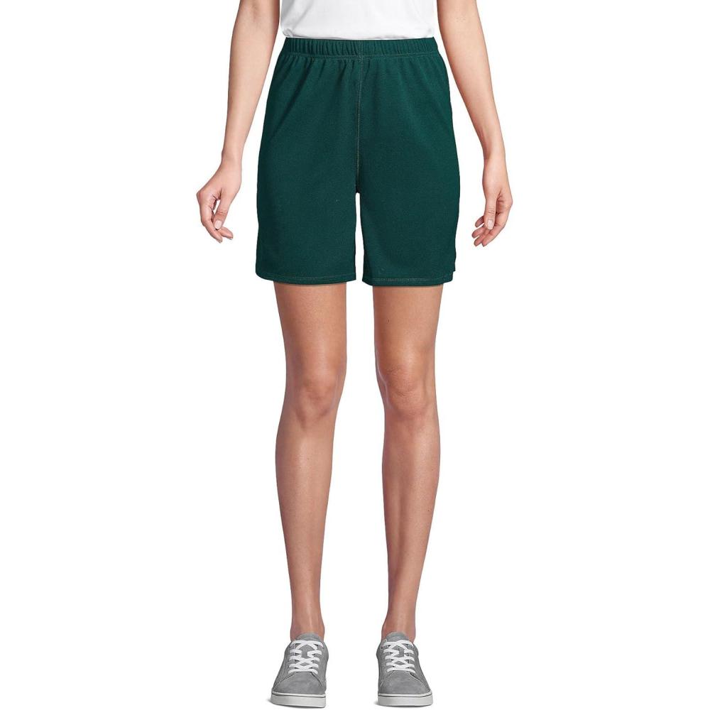 imageLands End School Uniform Womens Mesh Gym ShortsEvergreen