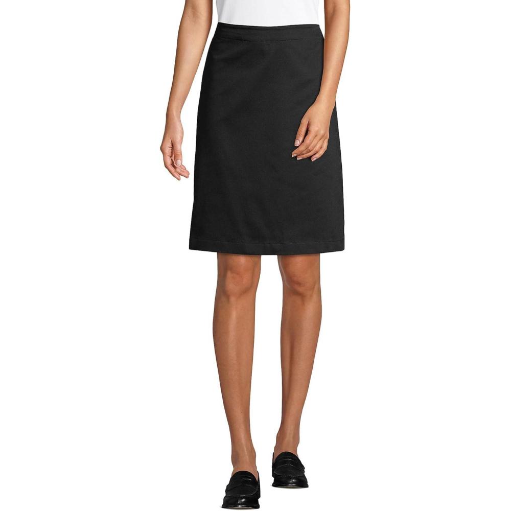 imageLands End School Uniform Young Womens Blend Chino Skort Top of KneeBlack