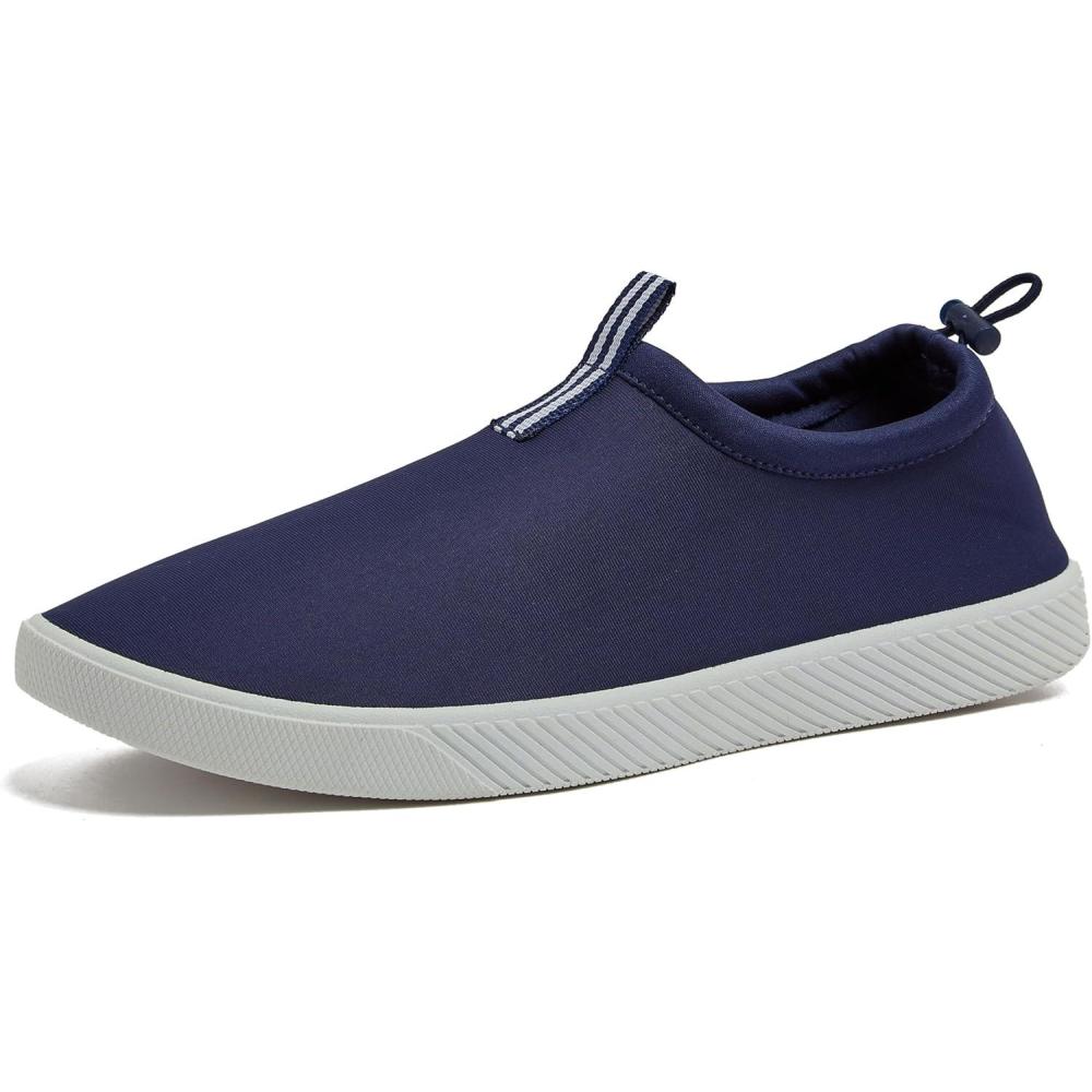 imageLands End Slip On Water Shoes Men Quick Dry Neoprene Sport Mens Water Shoes for Beach Pool or River with Drainage Holes Navy Blue or Black Size 715 Aqua Swim Shoes for MenDeep Sea Navy