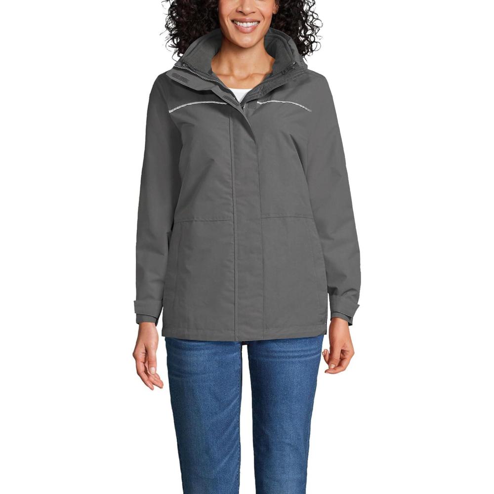 imageLands End Womens 3 in 1 Squall JacketArctic Gray