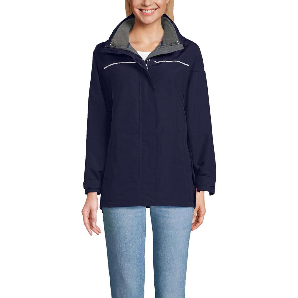 imageLands End Womens 3 in 1 Squall JacketTrue Navy