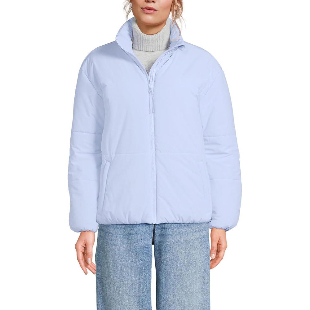 imageLands End Womens Insulated Wide Channel Commuter JacketSoft Periwinkle